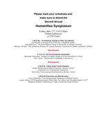 2nd Annual Humanities Symposium