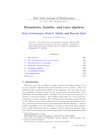 Boundaries, Bundles, and Trace Algebras