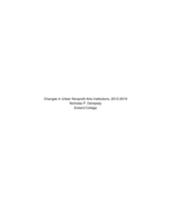 Changes in Urban Nonprofit Arts Institutions, 2012-2019