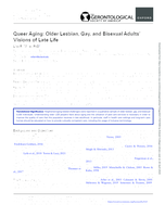 Queer Aging: Older Lesbian, Gay, and Bisexual Adults’ Visions of Late Life