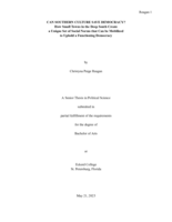 Can Southern culture save democracy? How small towns in the Deep South create a unique set of social norms that can be mobilized to uphold a functioning democracy /