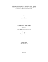 Behavioral ethogram analysis of customized animal tracking solutions (CATS) tag data for humpback whale (Megaptera novaeangliae) populations in Maui, Hawaii