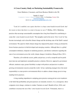 A Cross-Country Study on Marketing Sustainability Frameworks Green Marketers, Consumers, and Green Business Models in the UK